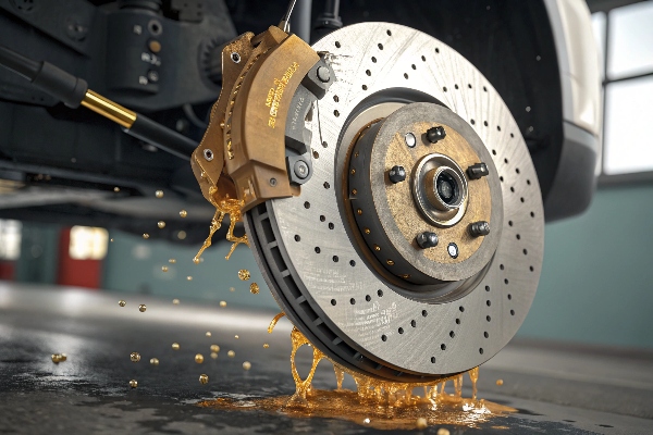 brake fluid on brake pads